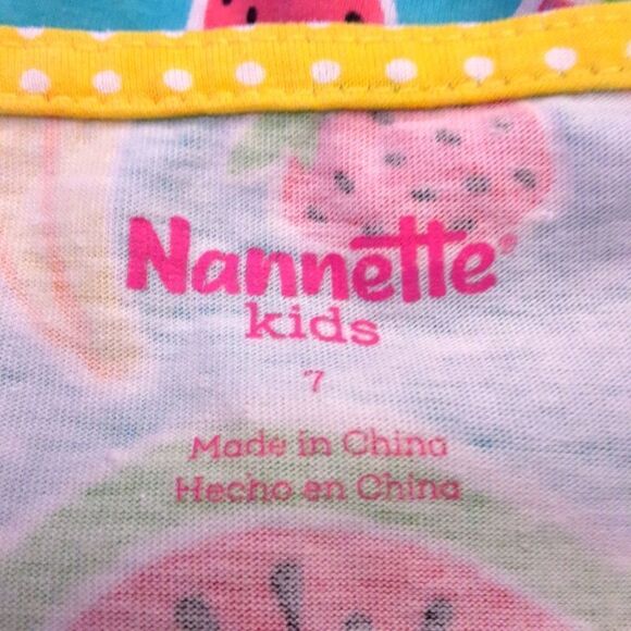 Nannette Kids Fruity Cotton Knit Summer Dress size 7 - Picture 4 of 4